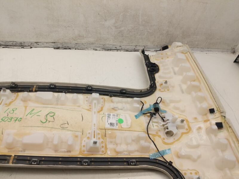 105392107J 2016 2017 2018 2019 2020 Tesla Model X Roof Headliner Trim Alcantara Cream Assy