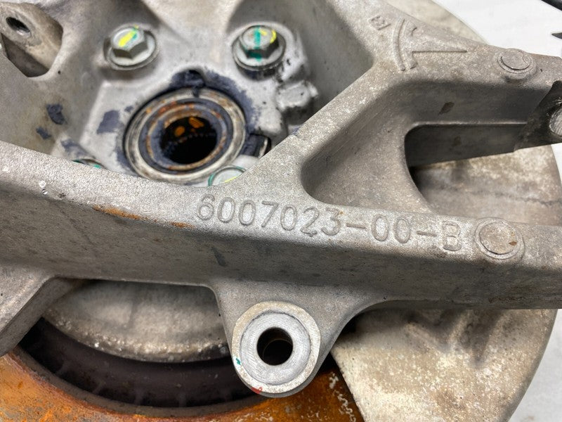 600702300B ⭕ 12-15 Model S Rear Left Spindle Knuckle w/ Shield & Wheel Hub RWD 6007023-00-B