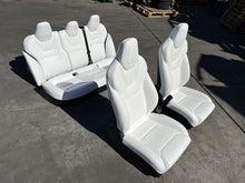 ⭕ 18-20 Tesla Model S Left & Right Front Bucket Seat + Rear 2nd Row Seat White