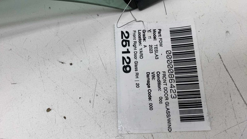 ⭕ 2021-2023 Tesla Model 3 Front Passenger Door Window Glass Right (Dou