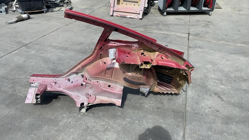 ⭕ 17-20 Tesla Model 3 Rear Right Quarter Panel Structural Frame Cut Red - PPMR