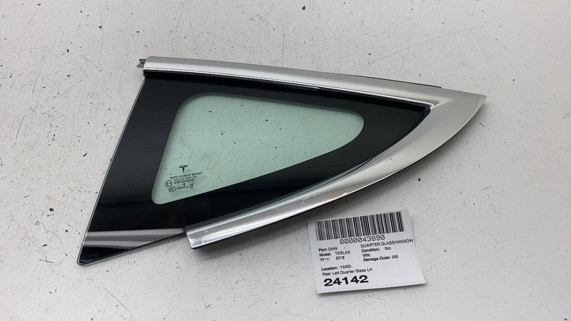 1080703-00 ⭕ 2017-2020 Tesla Model 3 M3 Rear Left Quarter Fixed Window Glass LH 1080703-00