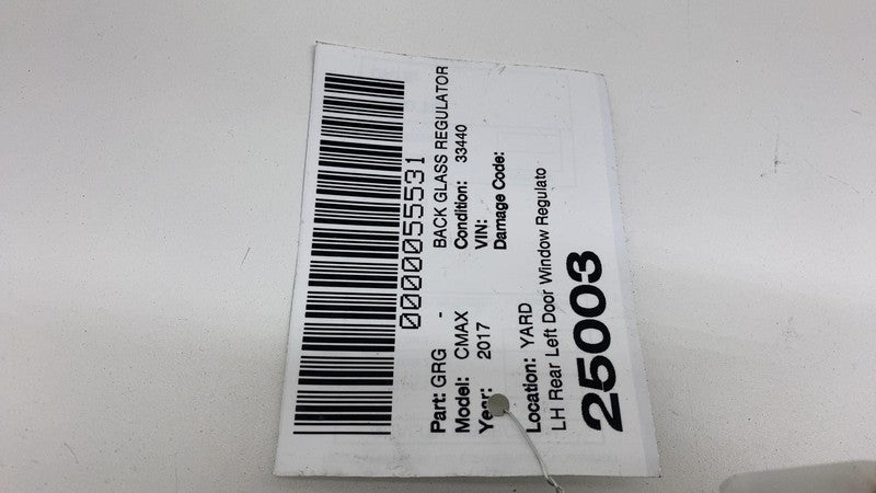 2013-2018 Ford C-Max Rear Driver Side Door Window Regulator & Motor Left LH OEM