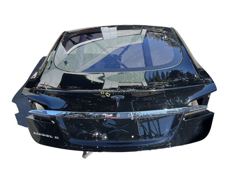 100263300E ⭕ 12-15 Model S Tailgate Hatch Panel & Liftgate Glass Black - PBSB 1002633-00-E