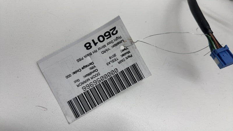 2287.6004-AE ⭕ 2017-2020 Tesla Model 3 Front Right Exterior Rear View Door Mirror Black PBSB