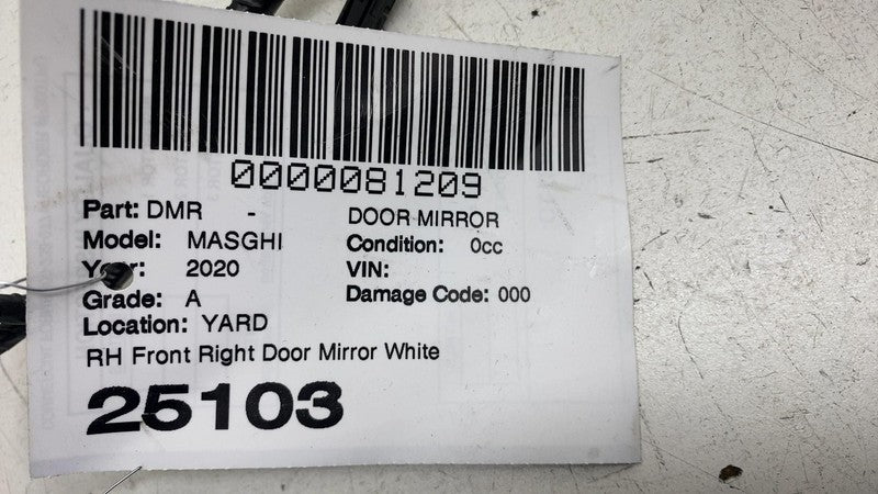 ⭕ 2017-2021 Maserati Ghibli Front Right Exterior Rear View Door Mirror