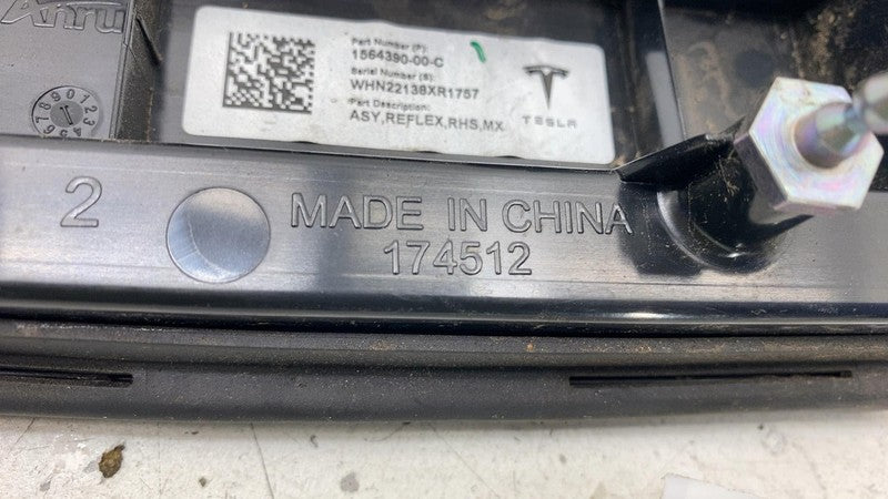 156439000C ⭕ 21-23 Tesla Model X Rear Passenger Charging Door Reflector Right 1564390-00-C