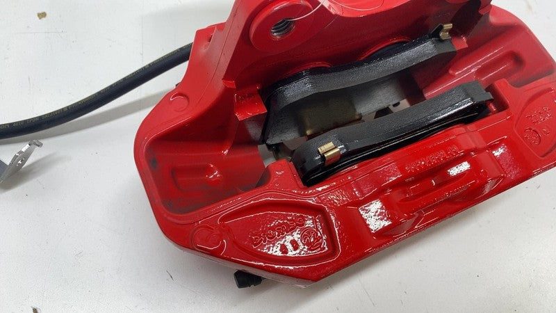 ⭕2020-2024 Tesla Model Y Front Right Caliper Red w/ Brake Hose Line 11