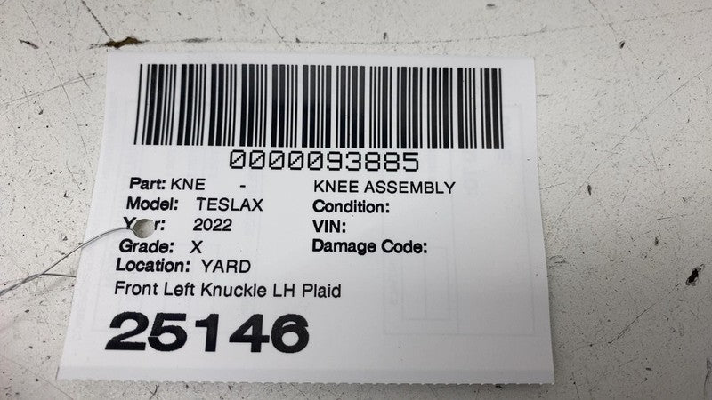 ⭕ 21-25 Model X Front Left Spindle Knuckle w/ Wheel Hub & Shield LH 16