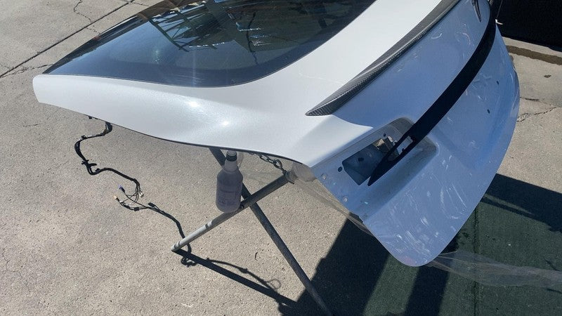 ⭕2012-2015 Tesla Model S Rear Tailgate Hatch Panel & Liftgate Glass Wh