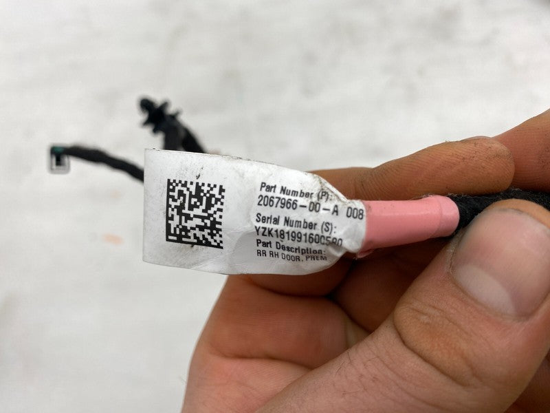 206796600A ⭕ 2017-2019 Tesla Model 3 Rear Door Wiring Harness Cable Wire Right 2067966-00-A