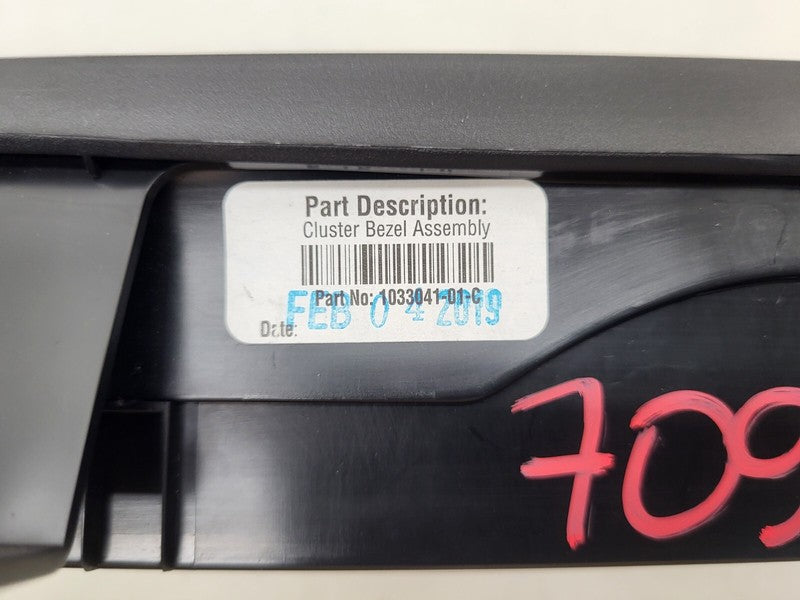 103304101C ⭕ 16-20 Model S Speedometer Gauge Trim Instrument Cluster Bezel OEM 1033041-01-C