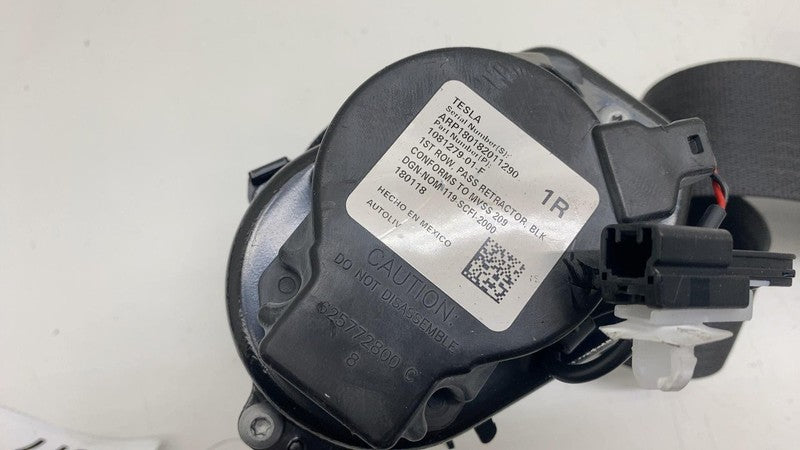 108127901F ⭕ 2017-2023 Tesla Model 3 Front Right 1st Row Seat Belt & Retractor 1081279-01-F