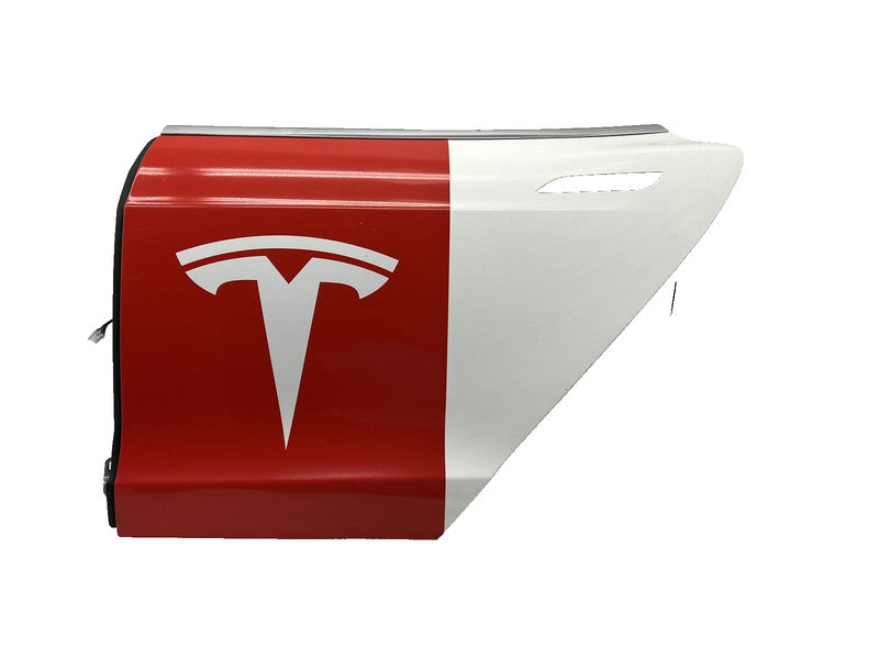 ⭕ 2012-2015 Tesla Model S Rear Driver Door Panel Left LH Silver - PMSS (Wrapped)