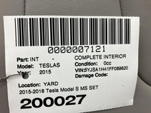2015-2018 Tesla Model S MS Rear 2nd Row Seat Left & Right + Center Upper Cushion