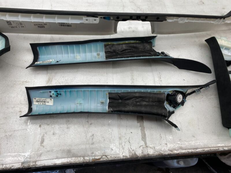 100745702C 2016-2020 Tesla Model S SET of Ceiling Headliner Sunvisor Upper A + B + C-Pillar
