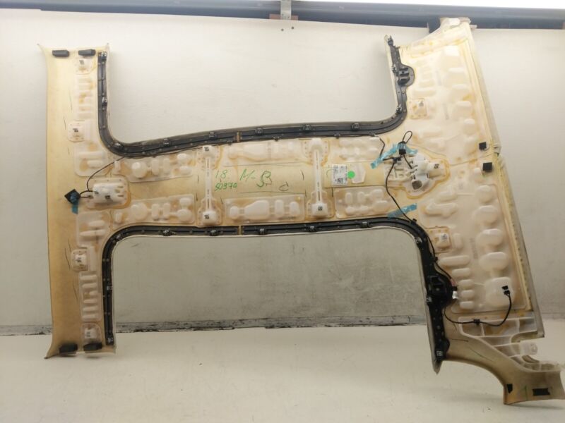 105392107J 2016 2017 2018 2019 2020 Tesla Model X Roof Headliner Trim Alcantara Cream Assy