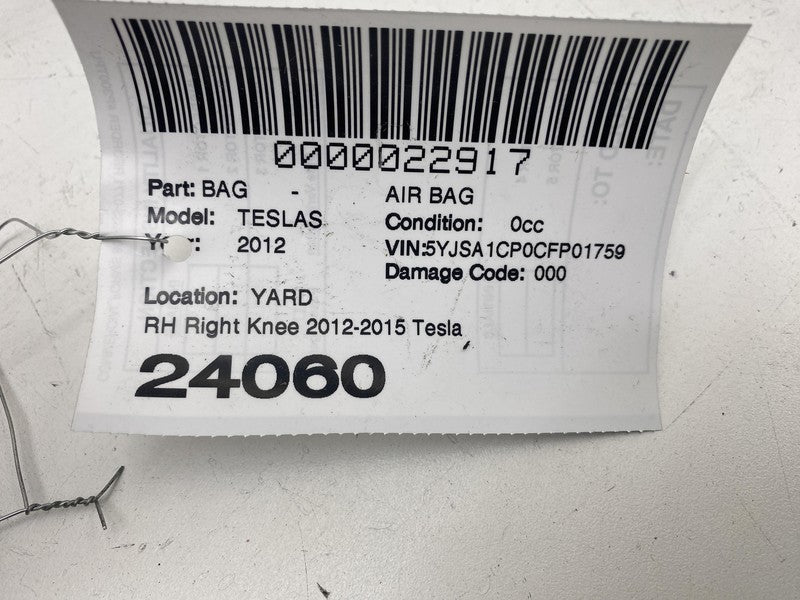 100526000E ⭕ 12-15 Model S Left or Right Knee Airbag LH & RH Fits either side 1005260-00-E
