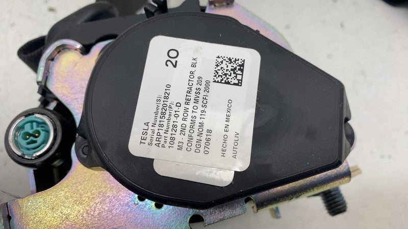 1081281 01 D 2017-2023 Tesla Model 3 M3 Rear Left or Right 2nd Row Seatbelt Retractor LH = RH