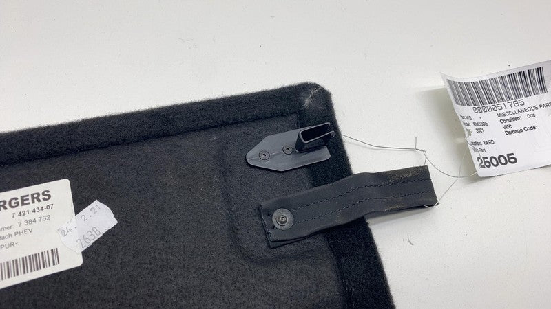 7421434 07 2018-2021 BMW 530e Passenger Side Trunk Luggage Storage Cover Trim Panel Right