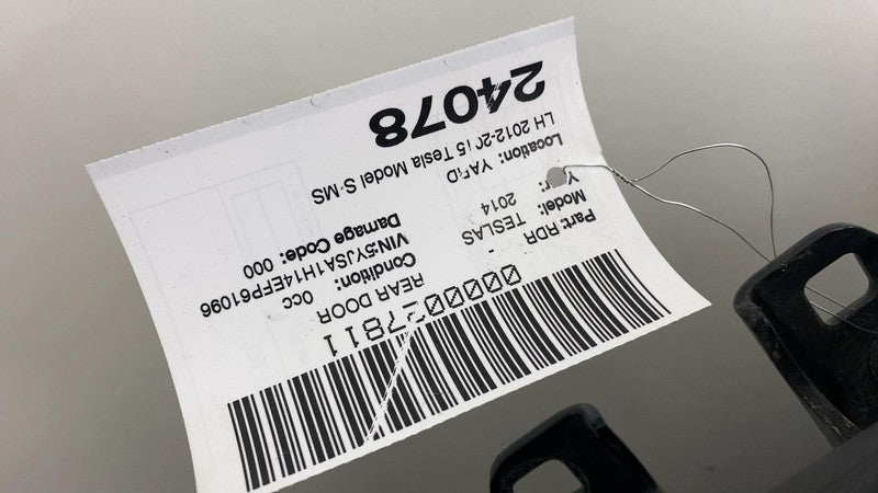 ⭕ 2012-2015 Tesla Model S Rear Driver Side Door Shell Panel Left LH Bl