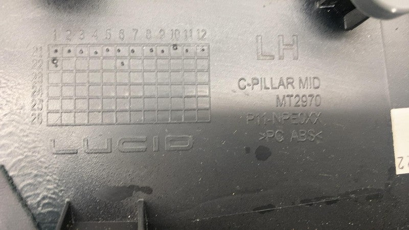 P11-NPE0XX ⭕ 2022-2024 Lucid Air Grand Touring Left C-Pillar Leather Mid Trim LH P11-NPE0XX