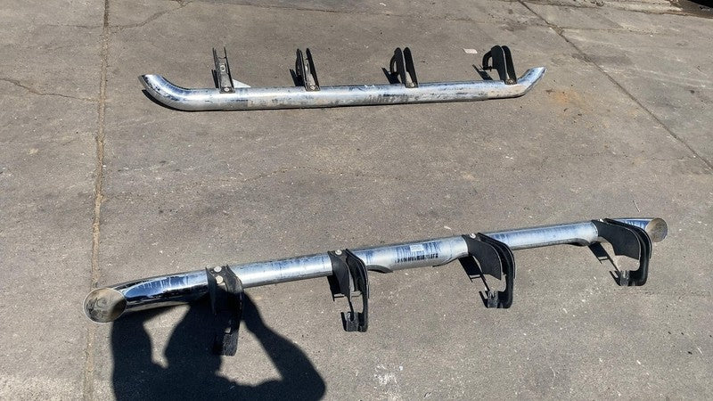 ⭕ 14-19 Silverado 1500 Crew PAIR Left & Right Running Board Nerf Bar Step Chrome