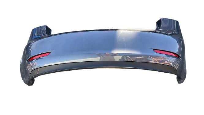 ⭕ 2023 Tesla Model 3 Rear Bumper Cover w/ Light Reflectors Assembly Gray - PMNG