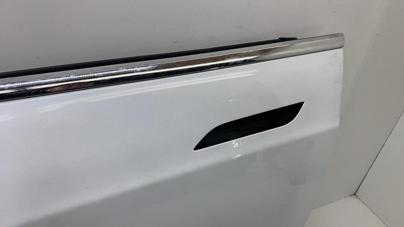 ⭕ 16-20 Model S Front Driver Side Door Shell Panel Left White PPSW 600