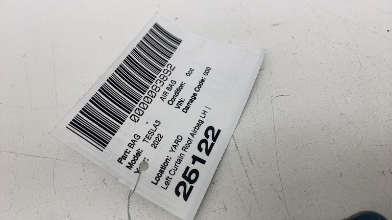 ⭕ 2017-2023 Tesla Model 3 Driver Side Curtain Roof Airbag Head Left 10