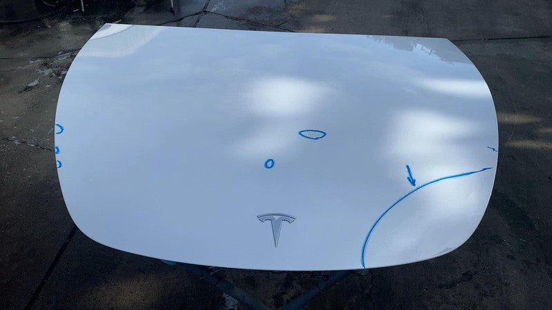 2020-2024 Tesla Model Y Front Bonnet Hood Shell Panel Assembly OEM White - PPSW