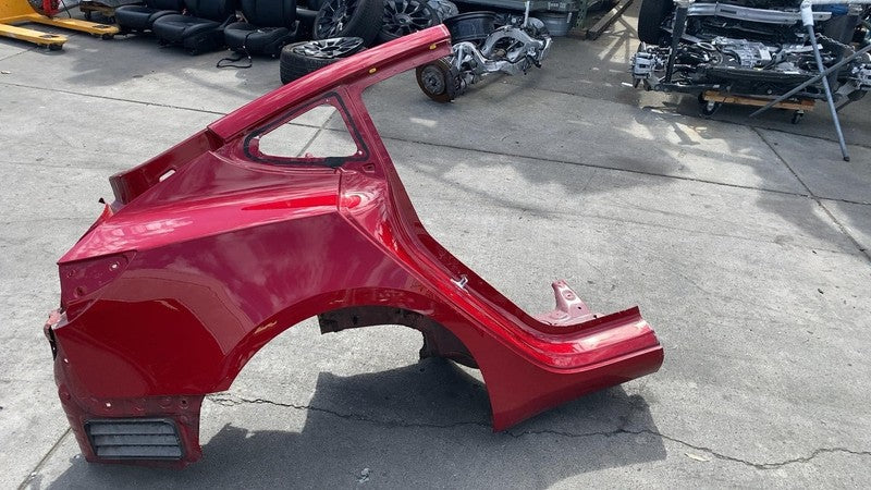 ⭕ 17-20 Tesla Model 3 Rear Right Quarter Panel Structural Frame Cut Red - PPMR