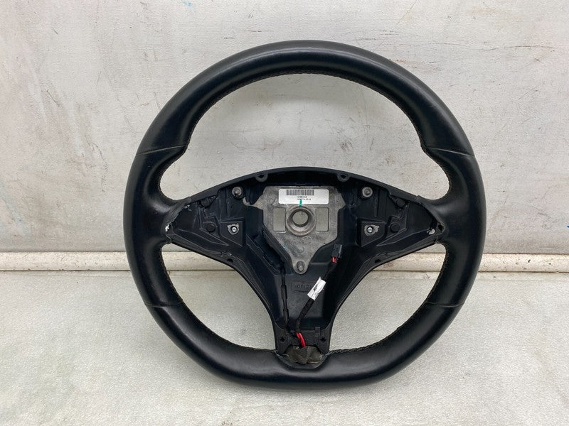 1036774-00-C ⭕ 12-15 Tesla Model S Driver Steering Wheel Heated Black Assembly 1036774-01-A