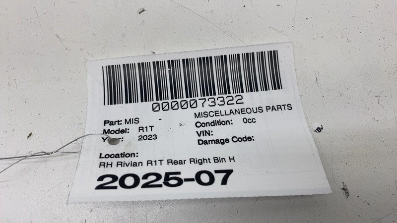 PT00206309-B ⭕ 2022-2024 Rivian R1T Rear Right Side Bin Handle Release Actuator PT00206309-B
