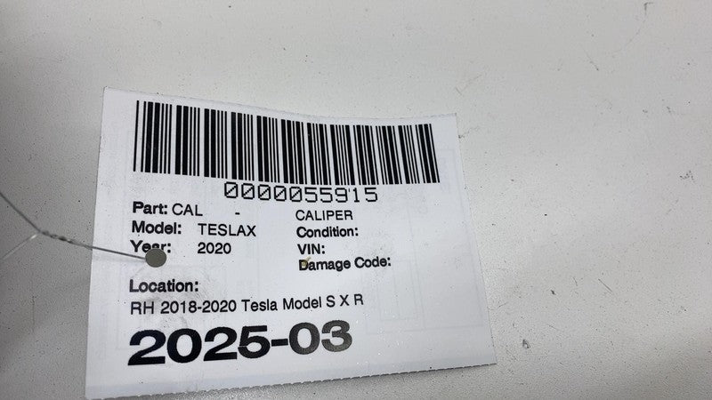 1088733 ⭕ 2018-2020 Tesla Model S X Rear Passenger Side Caliper w/ Brake Hose Line Right