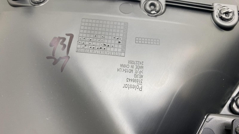 ⭕ 21-24 Polestar 2 Rear Left Interior Door Panel Trim Card Cover Black