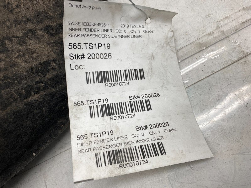 ⭕ 17-23 Model 3 Rear Right Quarter Wheelhouse Liner Splash Shield 1081