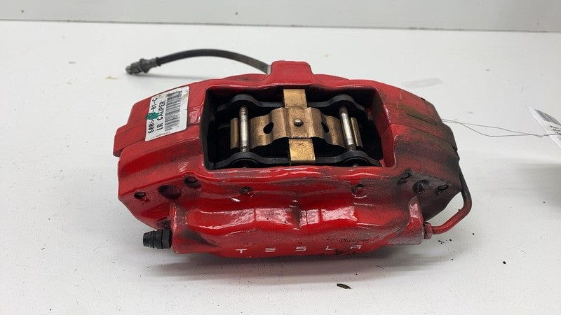 ⭕ 2012-2020 Tesla Model S Rear Driver Side Caliper Red w/ Brake Hose L