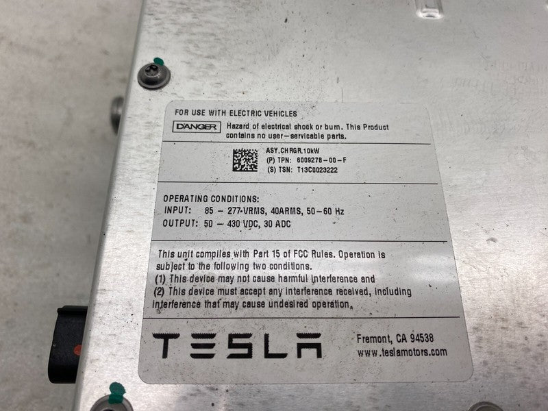 600927800F ⭕ 2012-2015 Tesla Model S High Voltage Onboard Charger Module 10KW 6009278-00-F