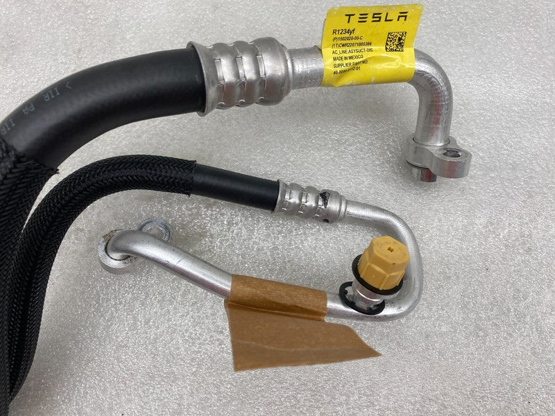 150202000C ⭕ 17-23 Tesla Model 3 A/C Line Supermanifold to Compressor Pipe OEM 1502020-00-C