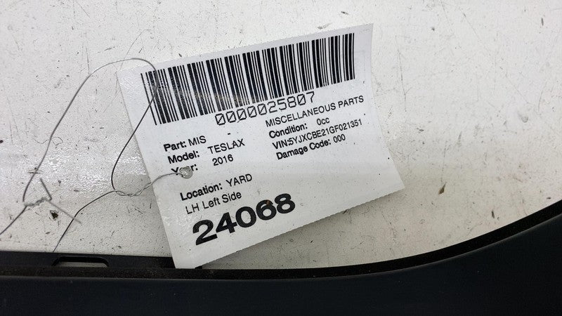 105842100L 2016-2020 Tesla Model X Rear Lower Scuff Sill Plate Cover Trim LH 1058421-00-L