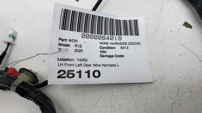 ⭕ 2022-2025 Rivian R1S Front Driver Side Door Wiring Harness Cable Wire Left LH