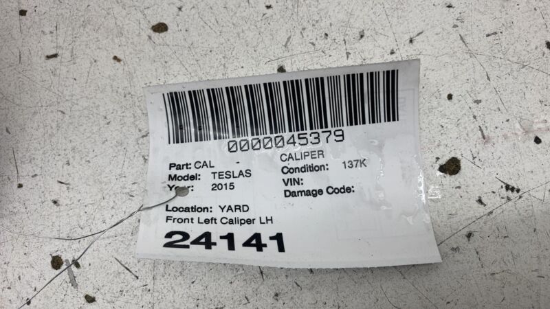 2012-2020 Tesla Model S Front Driver Side Caliper Red w/ Brake Hose Line Left LH