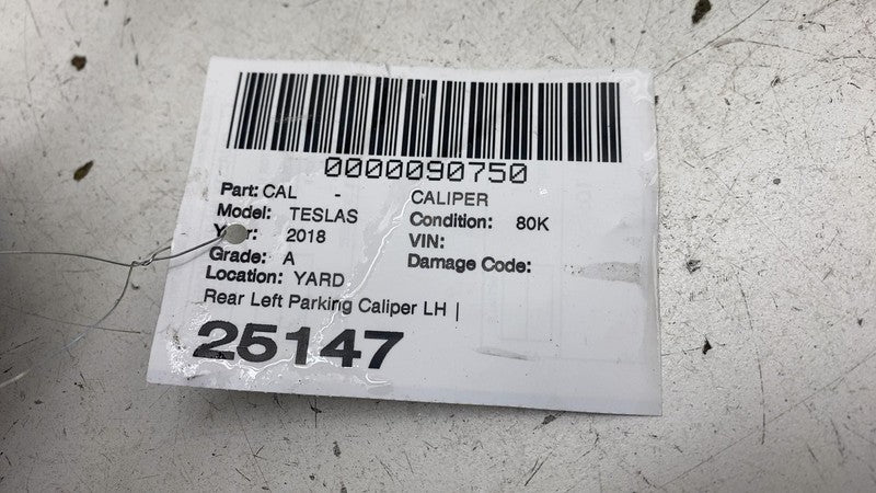 ⭕ 16-20 Model S MS Rear Driver Side Caliper w/ Brake Hose Line Left 10