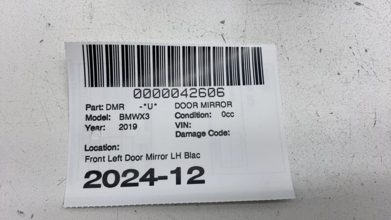 Does not apply ⭕ 18-23 BMW X3 Front Driver Side Power Door Mirror Heated w/ Memory Black Left