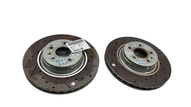 ⭕ 2012-2015 Tesla Model S SET of 2 Front Left & Right Brake Disc Rotor (Drilled)