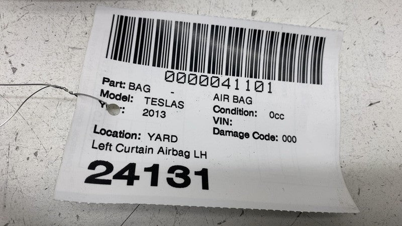 ⭕ 12-20 Tesla Model S Driver Side Roof Curtain Safety Airbag Left 1005