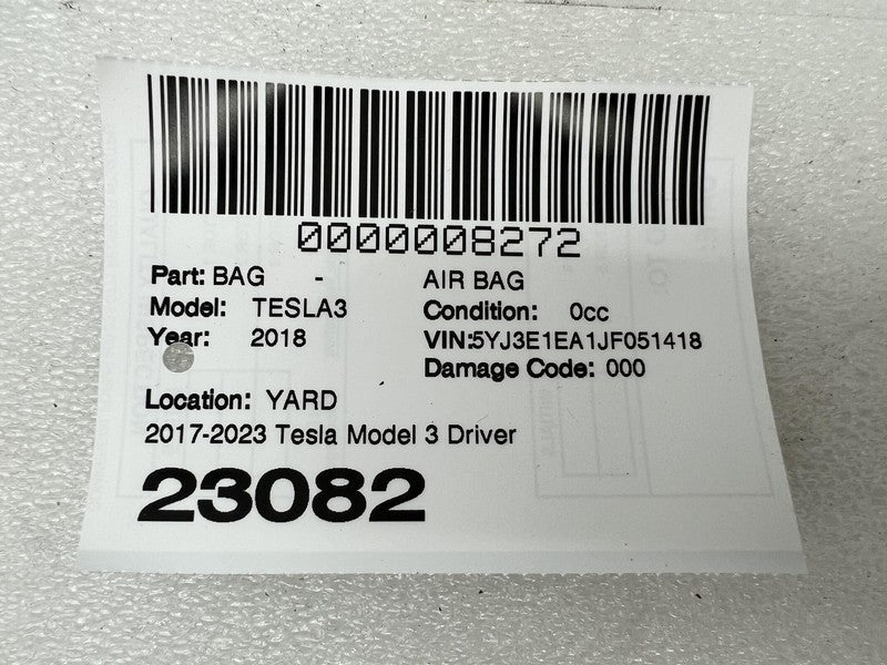 1077827-00-C ⭕ 2017-2023 Tesla Model 3 M3 Driver Side Curtain Airbag Module Left 1077827-00-C