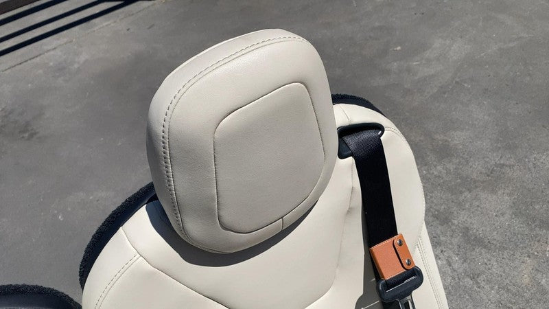 ⭕ 2016-2020 Tesla Model X Rear Left & Right 3rd Row Seat Leather White