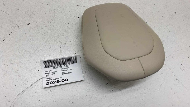 ⭕ 2016-2020 Tesla Model S MS Front Left or Right 1st Row Headrest Beig